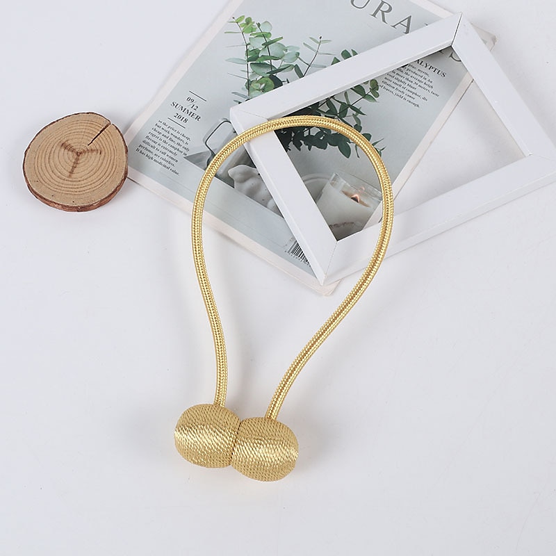 Alzapaños magnéticos para cortina, alzapaños dorados para ventana, hebillas, clip para el hogar, dormitorio, oficina, cortina decorativa, 2 uds. 2025 - $12.49 –P14