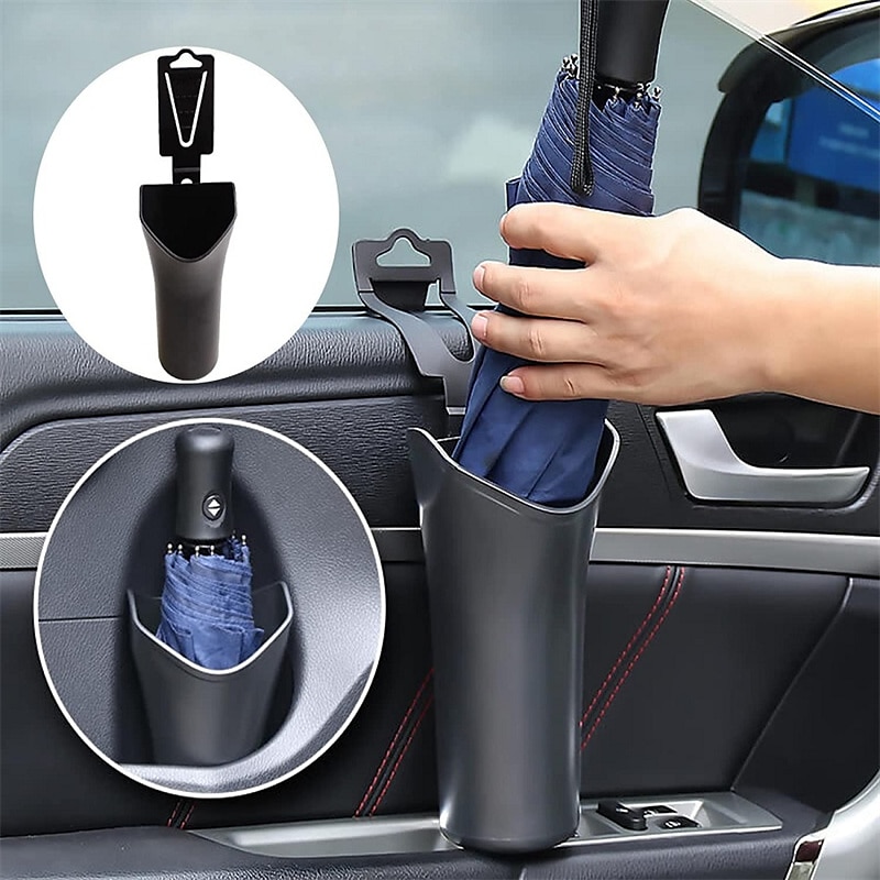 porte-parapluie de voiture poubelle suspendue poubelle de camion boîte de rangement seau de parapluie multifonction monté sur véhicule housse de parapluie pliante montée sur véhicule porte-gobelet de 2025 ? $9.99 –P1
