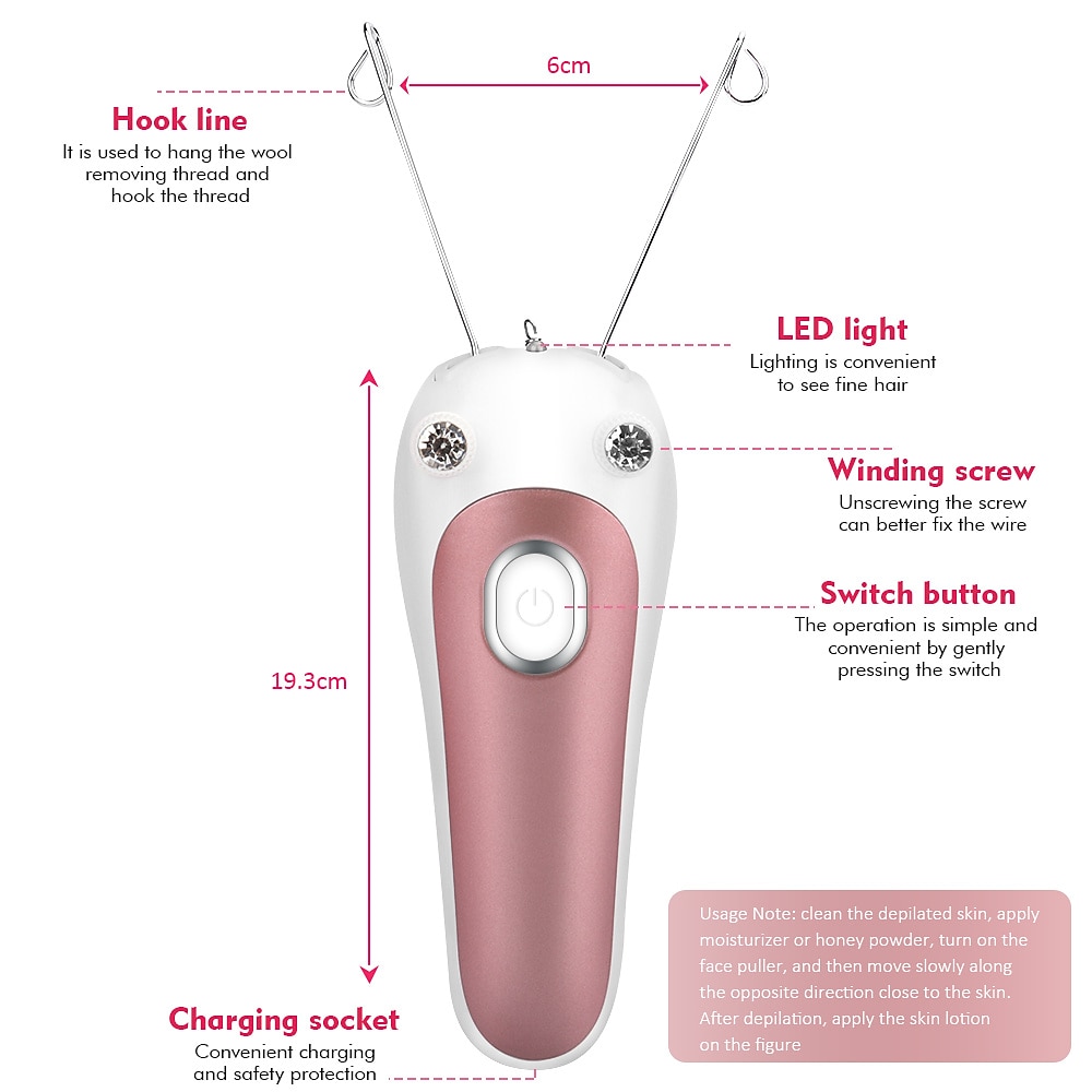 Электрический аппарат для удаления волос на лице для женщин мини-эпилятор для удаления волос на теле и ногах подарок на День Святого Валентина 2026 - $31.99 –P10