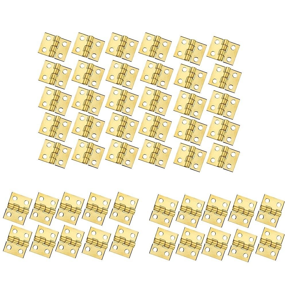 50 Stück Mini-Scharniere aus reinem Kupfer, Retro-Messingscharniere mit 200 Stück Ersatzschrauben für Holzkisten, Schmuckkästchen, Schrank, DIY-Zubehör (10 x 8 mm/0,4 x 0,3 Zoll) 2025 - $12.99 –P5