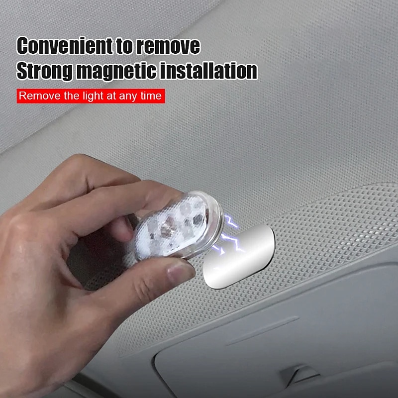 USB Charging Touch LED Light Car Mini LED Interior Mood Light USB Rechargeable Magnetic Wireless Touch Light Roof Reading Light Car Interior Accessories 2025 - $11.49 –P9