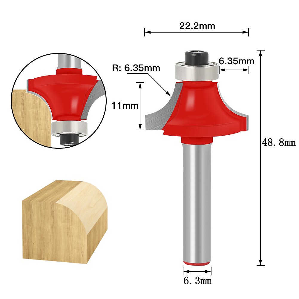 2025年 12 個 1/4 シャンクルータービットセットフライスカッター木材トリミングスロッティング彫刻超硬木工 diy ツール  コレクション – $30.99 –P15