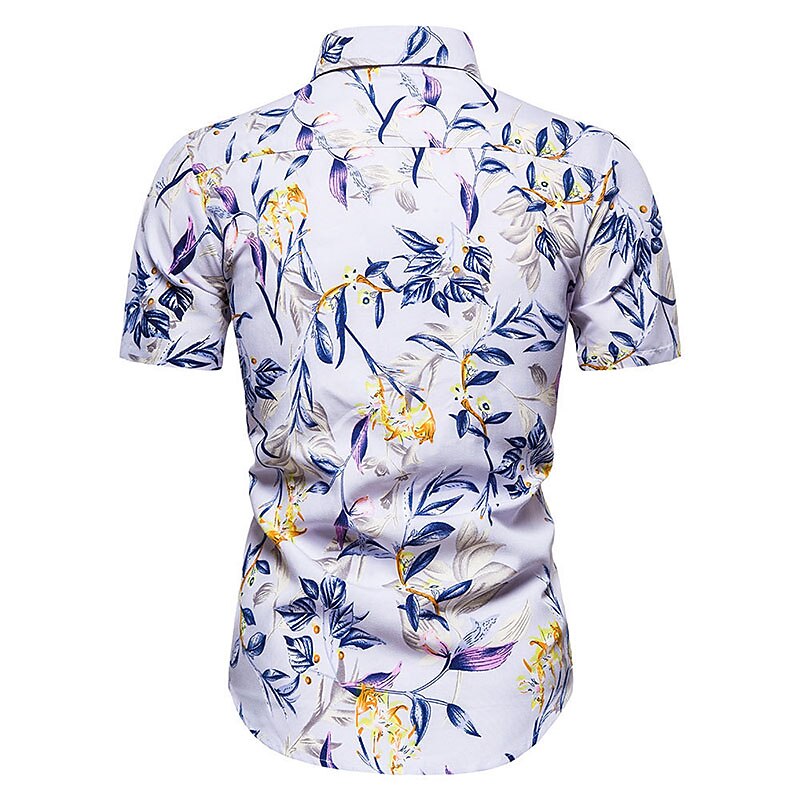 Men's Shirt Summer Shirt Button Up Shirt Casual Shirt Beach Shirt Summer Hawaiian Shirt Red Purple Short Sleeve Florals Shirt Collar Outdoor Going out Print Clothing Apparel Streetwear Stylish Casual 2025 - $19.99 –P6