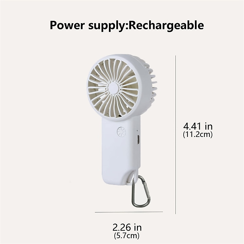 Quiet Mini Handheld Fan – USB Rechargeable 3-Speed Small Pocket Fan for Home, Office, and Outdoor Use 2025 - $13.99 –P8