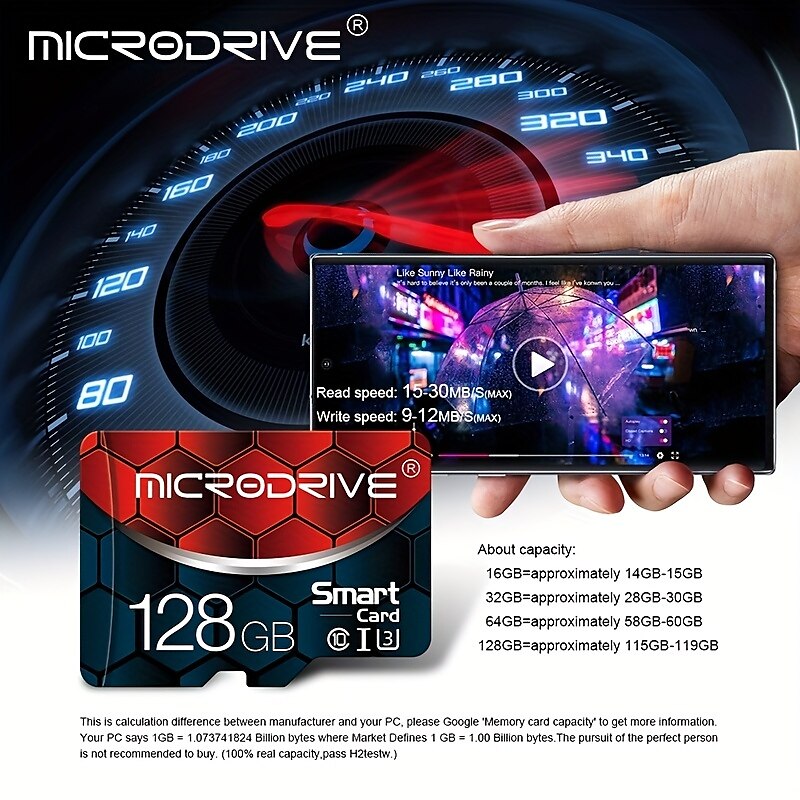 Memory Card Class 10 High Speed 128GB 64GB 32GB 16GB SD U3 TF Memory Card Flash Micro Tf SD Card Storage Expansion SD Adapter for Smart Phone DVR 2025 - $14.99 –P1