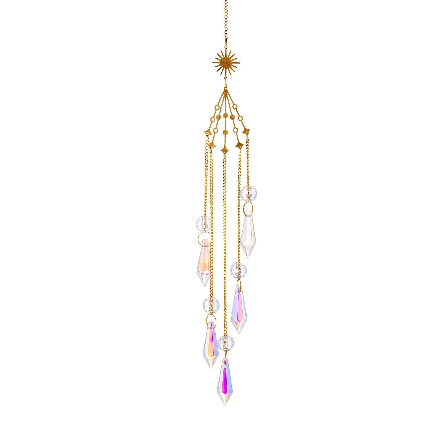 carillons éoliens en cristal attrape-soleil - attrape-soleil intérieur fenêtre larme cristal perles prisme attrape-soleil jardin extérieur décorations pour la maison décor suspendu pour plafond attrape-lumière de cuisine de 2025 ? $10.49 –P7