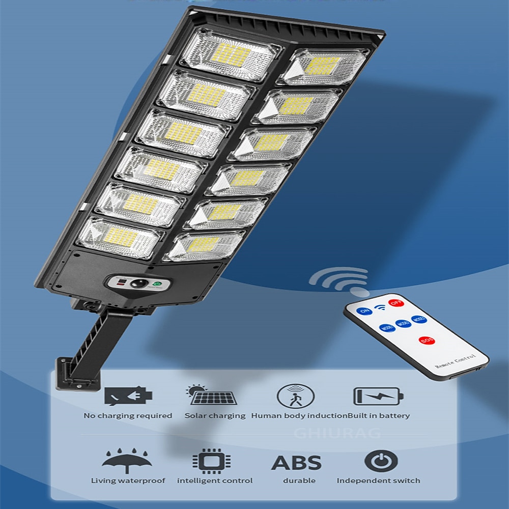 Solar Street Lights Outdoor Waterproof  High Brightness Dusk to Dawn LED Lamp with Motion Sensor Remote Control for Garden Patio Porch Garage 2025 - $41.99 –P14