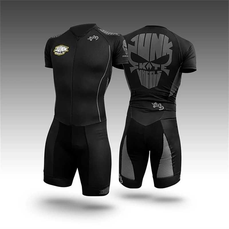 Men's Triathlon Tri Suit Short Sleeve Triathlon Silver Light Yellow Dark Grey Graphic Bike Lycra Sports Graphic Clothing Apparel 2025 - $45.99 –P10