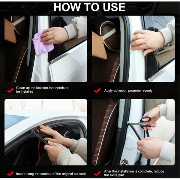 Starfire 5M L-shaped car door trunk sealing strip rubber sealing strip edge universal 5 meters high-quality car quiet solution rubber sealing strip shape sound insulation bumper strip 2025 - $12.99 –P6
