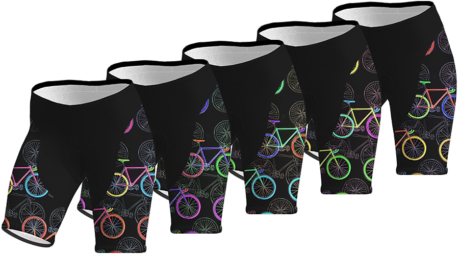Dámské Cyklo kraťasy Jezdit na kole Kraťasy podšité Spodní část oděvu Horská cyklistika Silniční cyklistika Sportovní Grafika 3D podložka Prodyšné Rychleschnoucí Odvod vlhkosti Žlutá Růžová Spandex 2025 - $25.99 –P1
