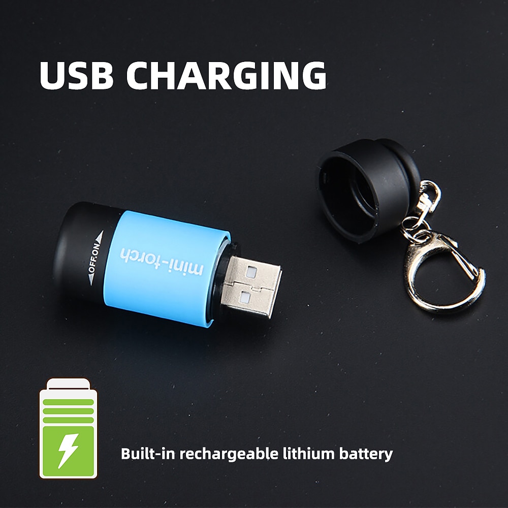 мини usb перезаряжаемый фонарик брелок фонарик палец свет кемпинг свет подходит для чтения доктора на открытом воздухе 2025 - $8.49 –P3