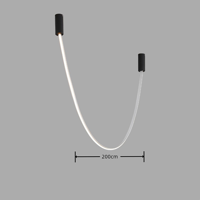 led pendel 2/3/4m liner design 1-lys 4000lm minimalistisk design pendel for spisestue, soverom, stue 2025 - $229.99 –P10