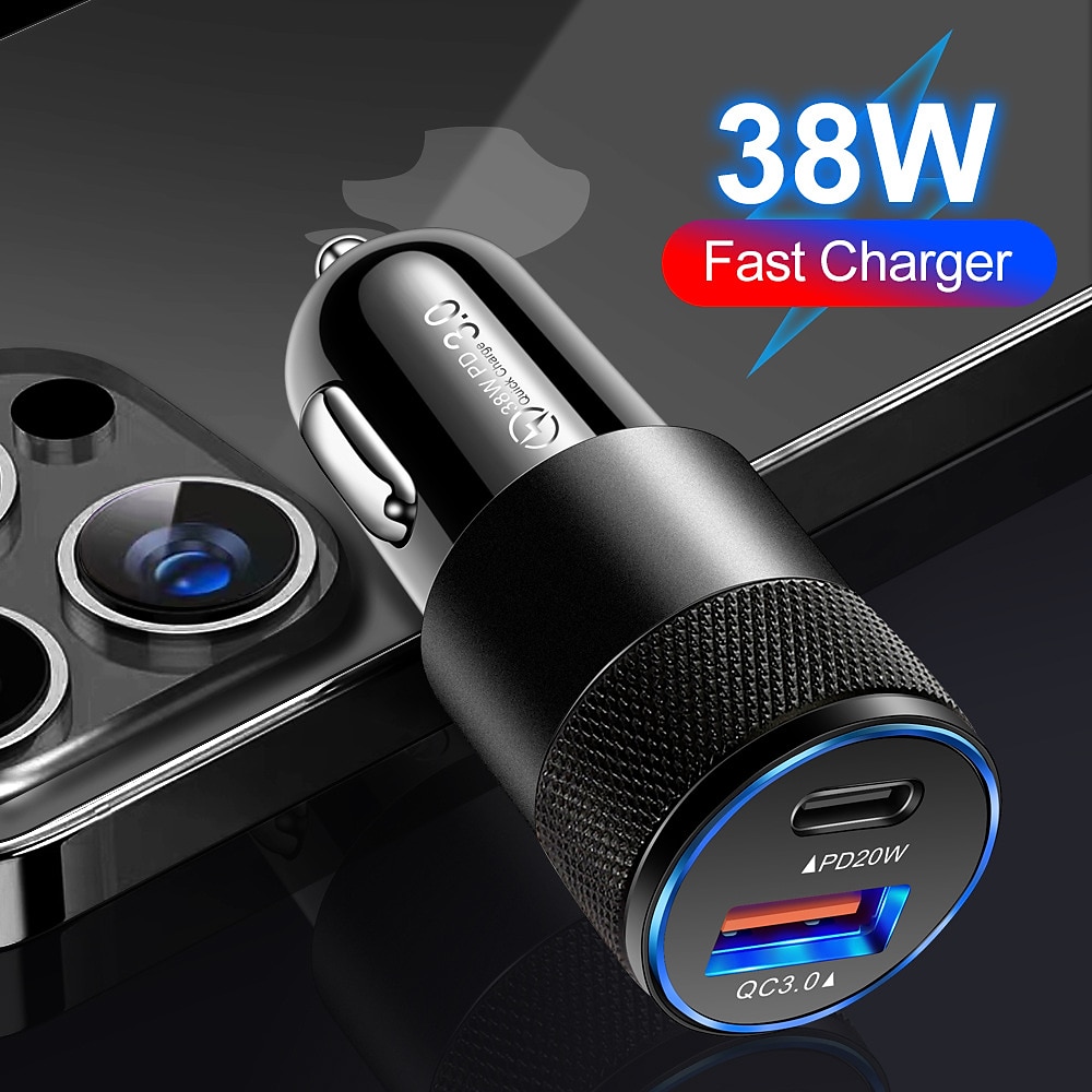StarFire 38W USB Car Charger Quick Charge 3.0 Type-C Fast Charging Phone Adapter For IPhone 14 13 12 11 Pro Max For Redmi/Huawei/Samsung 2025 - $13.99 –P1