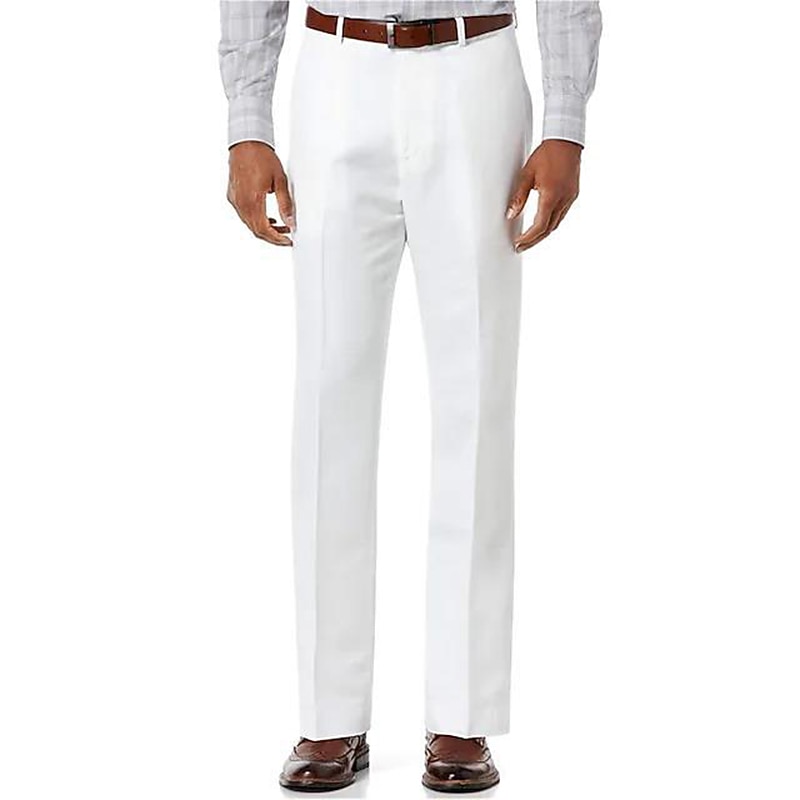 Herren Hose Hosen Freizeithose Tasche Glatt Komfort Atmungsaktiv Outdoor Täglich Ausgehen Modisch Strassenmode Weiß Hellgrün 2026 - $24.99 –P2