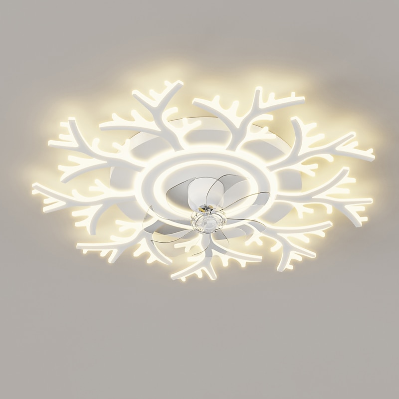 Ventilatori A Soffitto A Led Dimmerabili Con Telecomando A Forma Di Fiore Design Da Incasso A Soffitto Con Paralume In Acrilico Lampadario Camera Da Letto Soggiorno del 2025 a $424.69 –P3