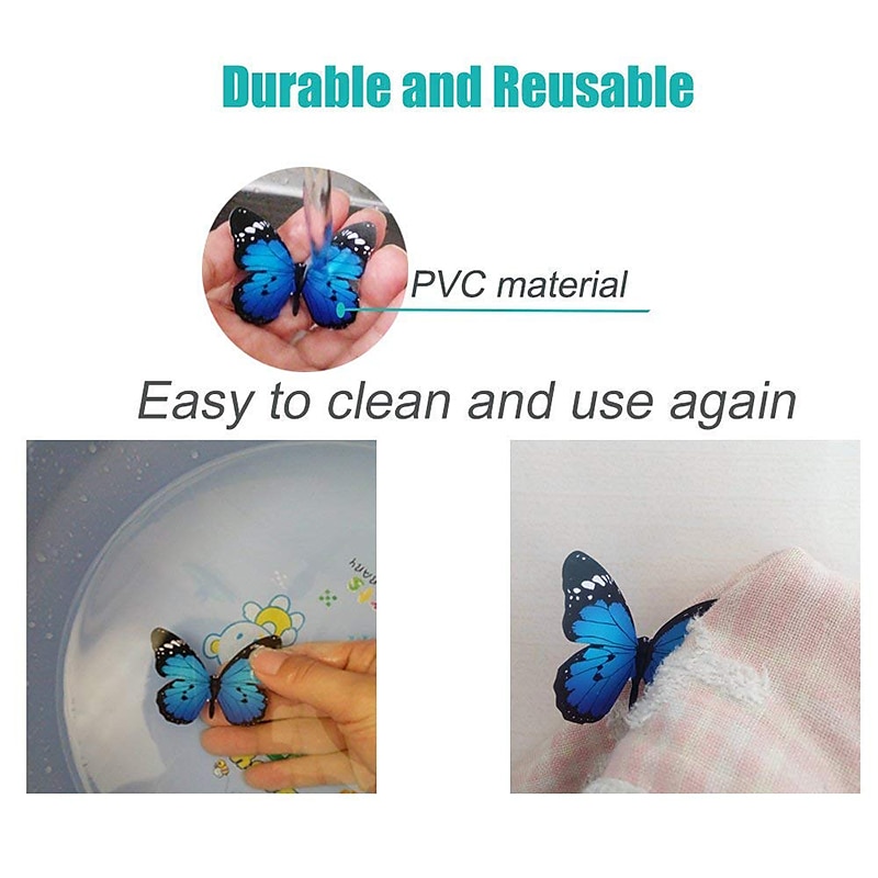 80 PCS 3D Butterfly Wall Decor Butterfly Wall Decals DIY Art Decor Crafts Removable Mural Stickers Butterfly Decorations for Home Room Bedroom Nursery Decor 2025 - $12.99 –P7