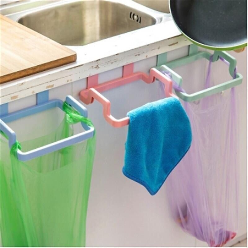 1pc Mini Trash Bag Holder For Cabinet Doors And Cabinets Hanging