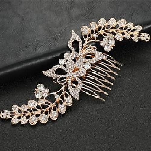 pieptene de păr de mireasă de cristal pentru nuntă, cu strasuri, agrafă de păr de mireasă strălucitoare, accesorii de păr bijuterie pentru femei și fete (argintiu) 2025 - $11.49 –P18