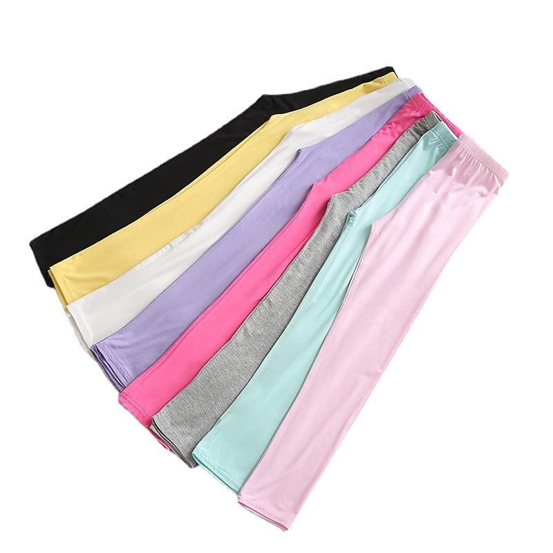 Kinderen Voor meisjes Legging Effen Kleur Actief School Katoen 7-13 jaar Zomer Zwart Wit Blozend Roze 2025 - $7.99 –P5