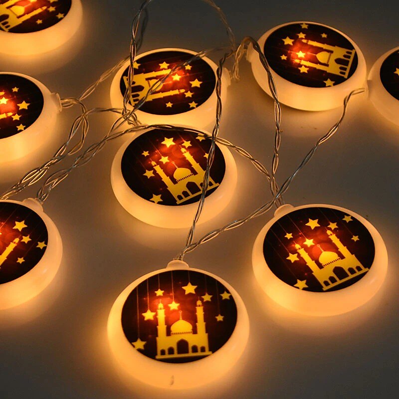 ramadan dekorasjoner lys eid mubarak led string lys 3m 20led måne stjerne slott ramadan dekorasjon til hjemmet hajj ramadan kareem eid al adha eid lanterne gave 2025 - $9.49 –P11
