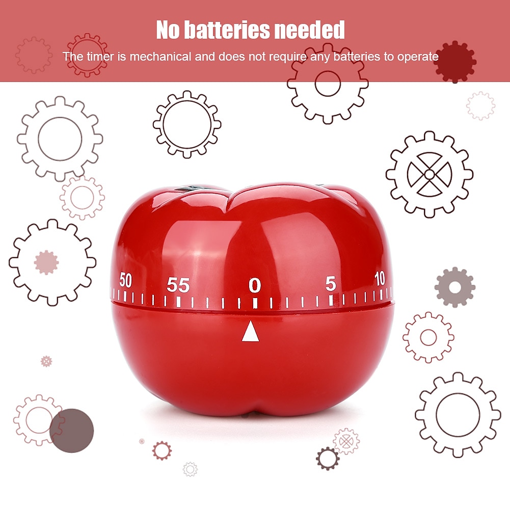Küchentimer Backwecker Tomatenerinnerung mechanischer Countdown-Timer 2025 - $7.99 –P10