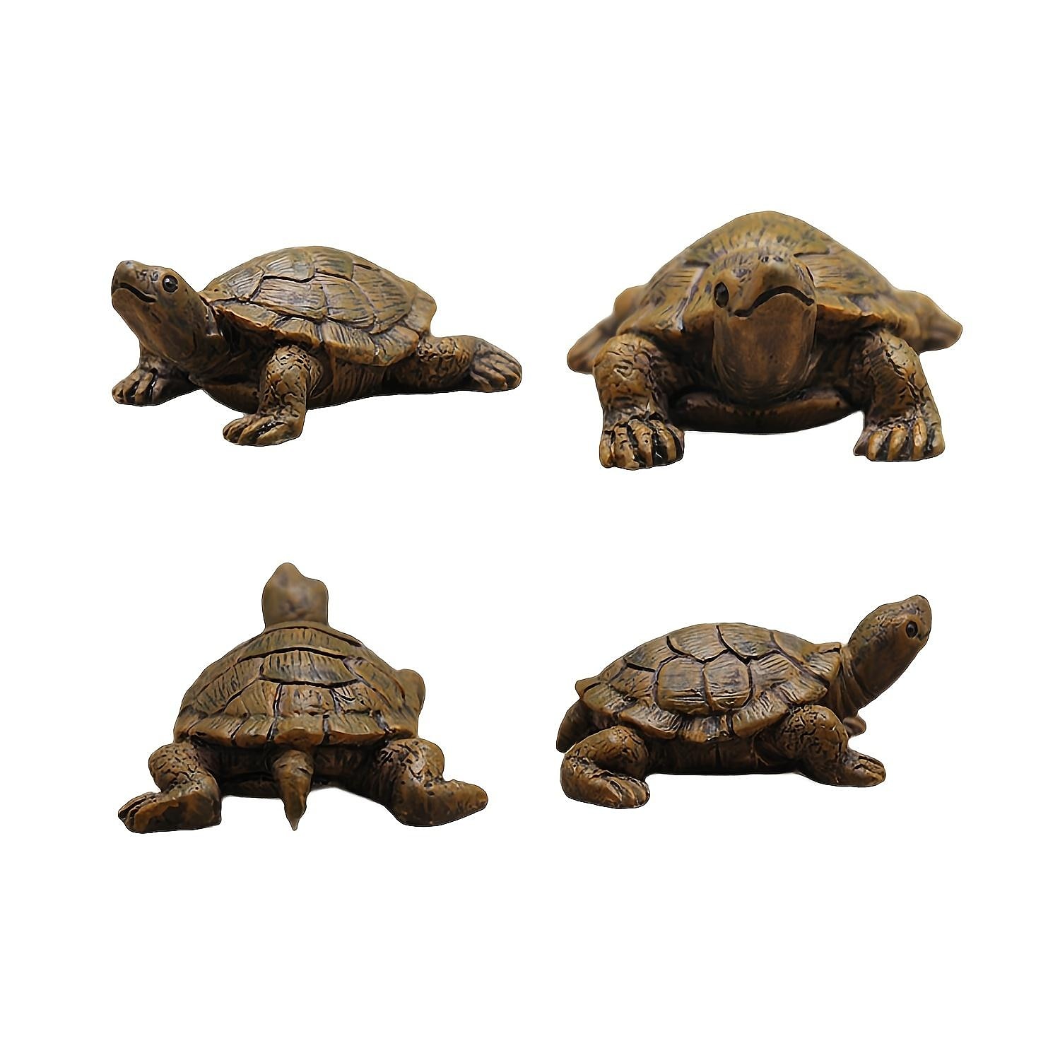 Mini Turtles Miniature Figurines Turtle Simulation Wresin Statue for Home  Decor,SimulationAnimal Resin Garden Ornaments Realistic Sea Turtles Resin