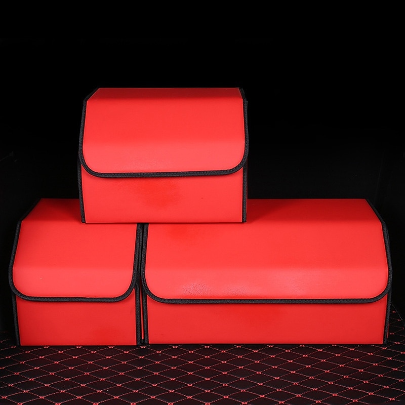 Car Trunk Organizer Box Large Capacity Auto Multiuse Tools Storage Bag Stowing Tidying Leather Folding For Emergency Storage Box 2025 - $24.99 –P10