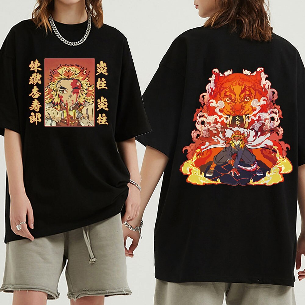 Rengoku Kyoujurou Trička Anime Grafika Pro Pro páry Pánské Dámské Dospělé den svatého Patrika Horká ražba Běžné / Denní 2025 - $15.49 –P1