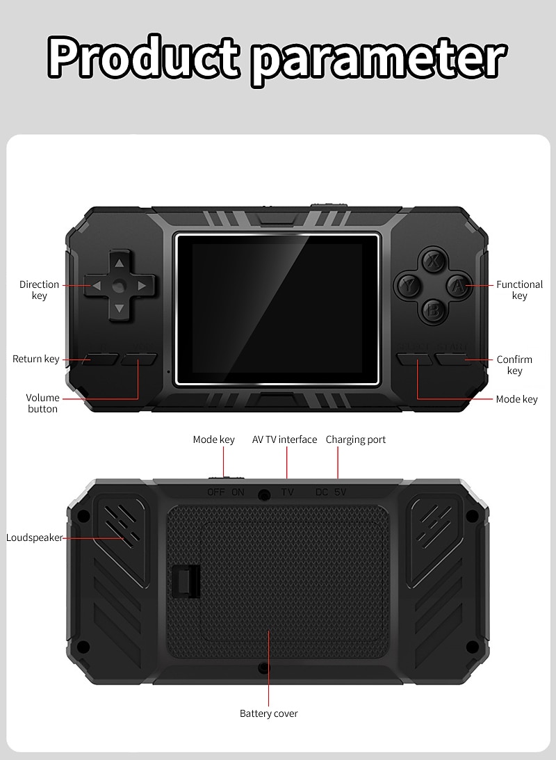 S8 Handheld Game Console Retro Mini Game Console with 520 Classic Games 3.0 inch Screen Rechargeable Battery Portable Games Console Support TV Ideal Gift for Kids Adult Friend Lover 2025 - $31.99 –P10