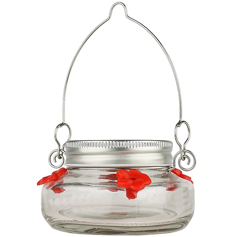kolibri etető négy virágos befőttesüveg madáretető kolibri madáretető 10x10x6,5cm 2025 - $9.99 -P5