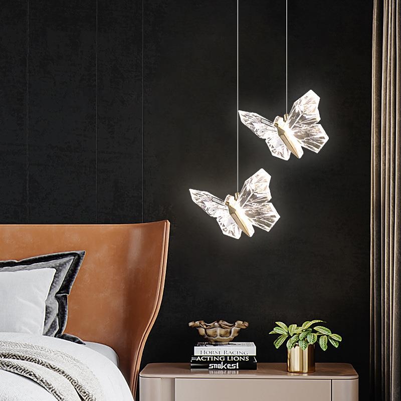 led pendentif lumière chambre île éclairage moderne acrylique pendentif luminaires papillon conception idéal pour îlot de cuisine cuisine éclairage chambre suspension de 2025 ? $118.99 –P3