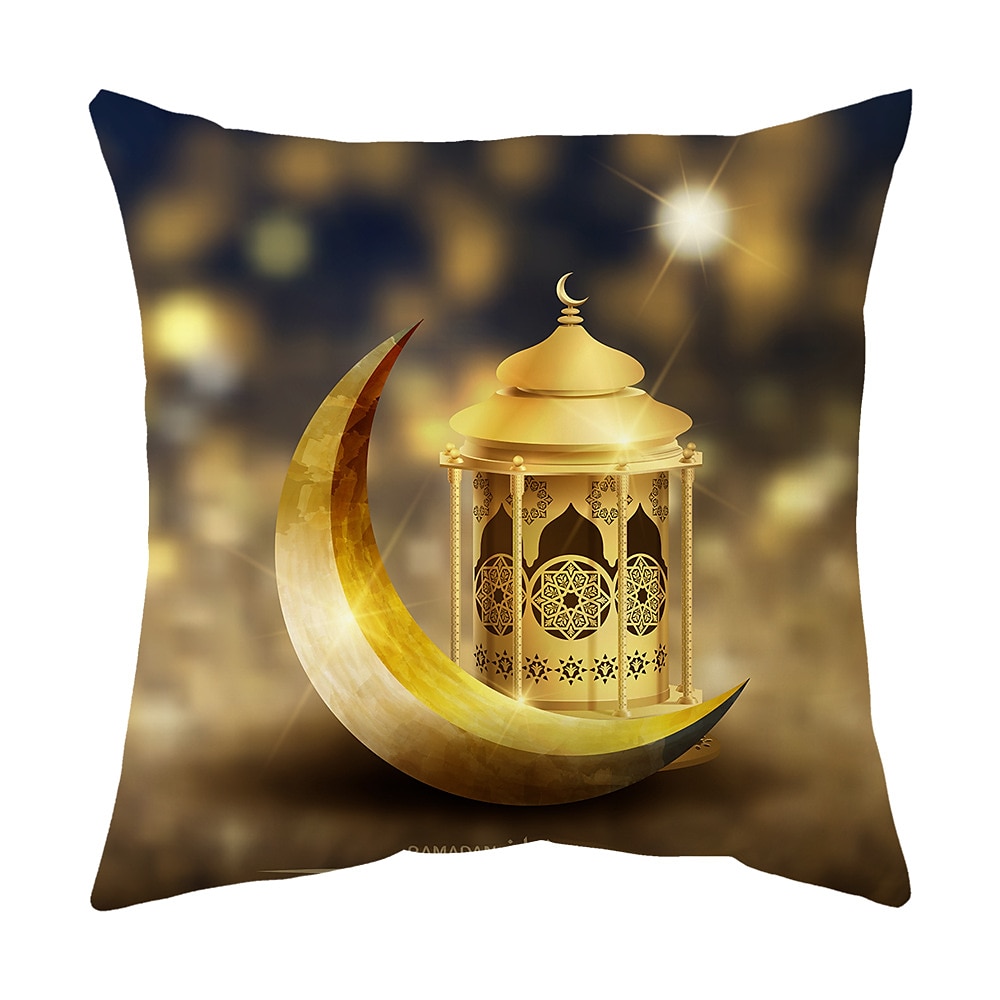 Ramadan Kareem Throw Pillow Cover Eid Mubarak 1PC Soft Decorative Square Cushion Case Pillowcase for Bedroom Livingroom Sofa Couch Chair Machine Washable 2025 - $10.99 –P16