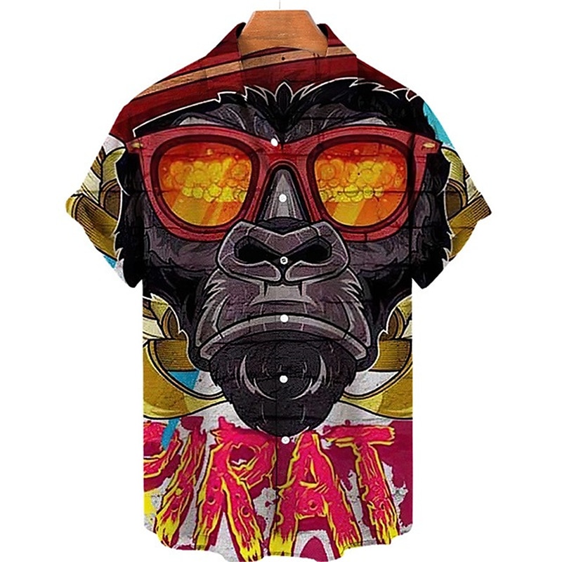 Per uomo Tribale Totem Camicia Camicia hawaiana Camicia Aloha Maniche corte Camicia Collo ripiegabile Di tendenza Streetwear Originale Esterno Strada Informale Giallo Rosso Blu S M L del 2025 a $24.99 –P1