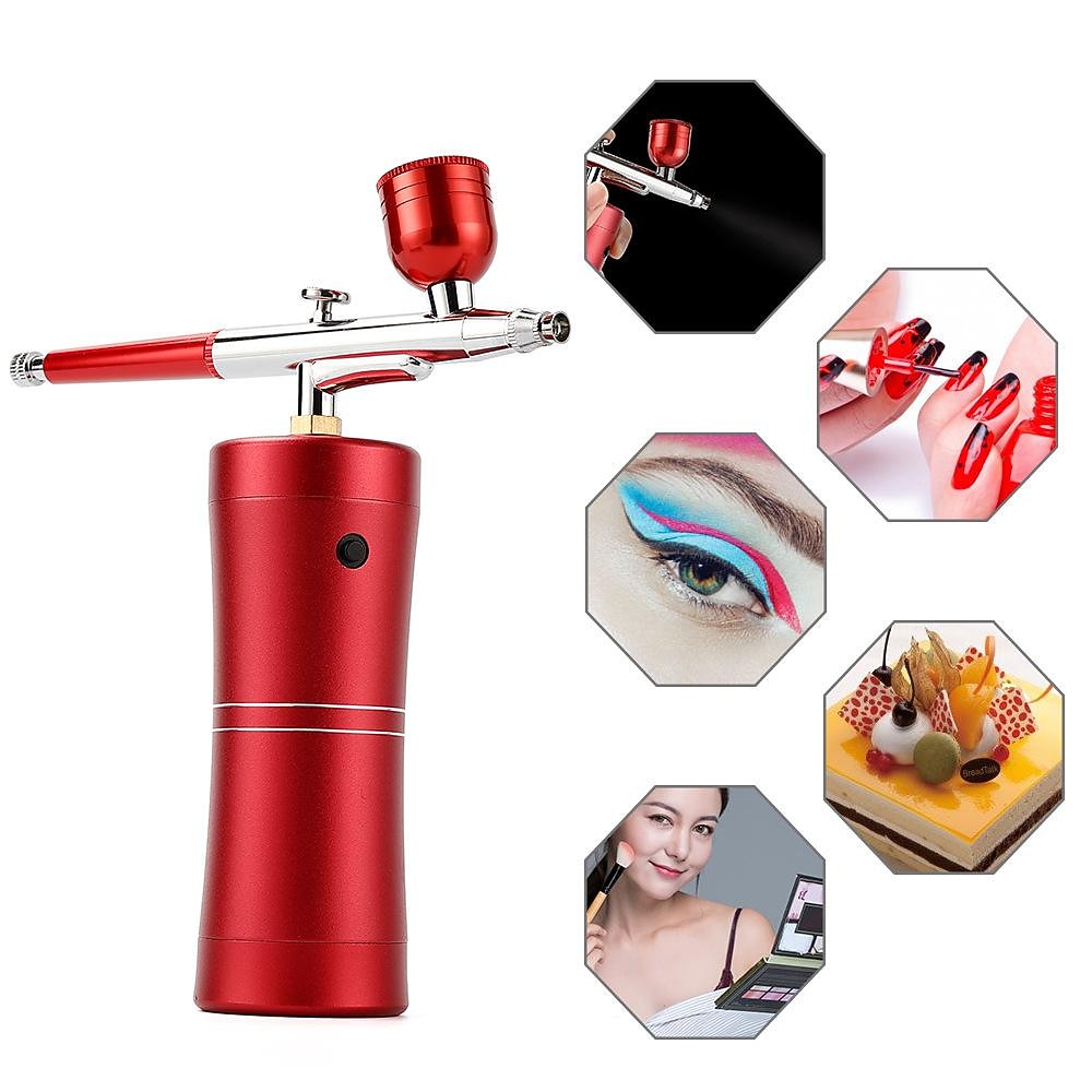 Airbrush Kit Mini Portable Handheld Compressor With Air Brush Spray Gun For Makeup Cake Decorating Model Coloring Manicure Tattoo Drawing Art 2025 - $38.99 –P9