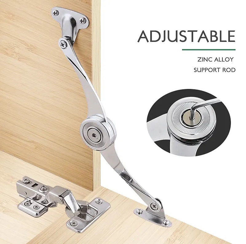 2Pcs Hydraulic Randomly Stop Hinges Kitchen Cabinet Door Adjustable Polish Hinge Furniture Lift Up Flap Stay Support Hardware 2026 - $23.99 –P6