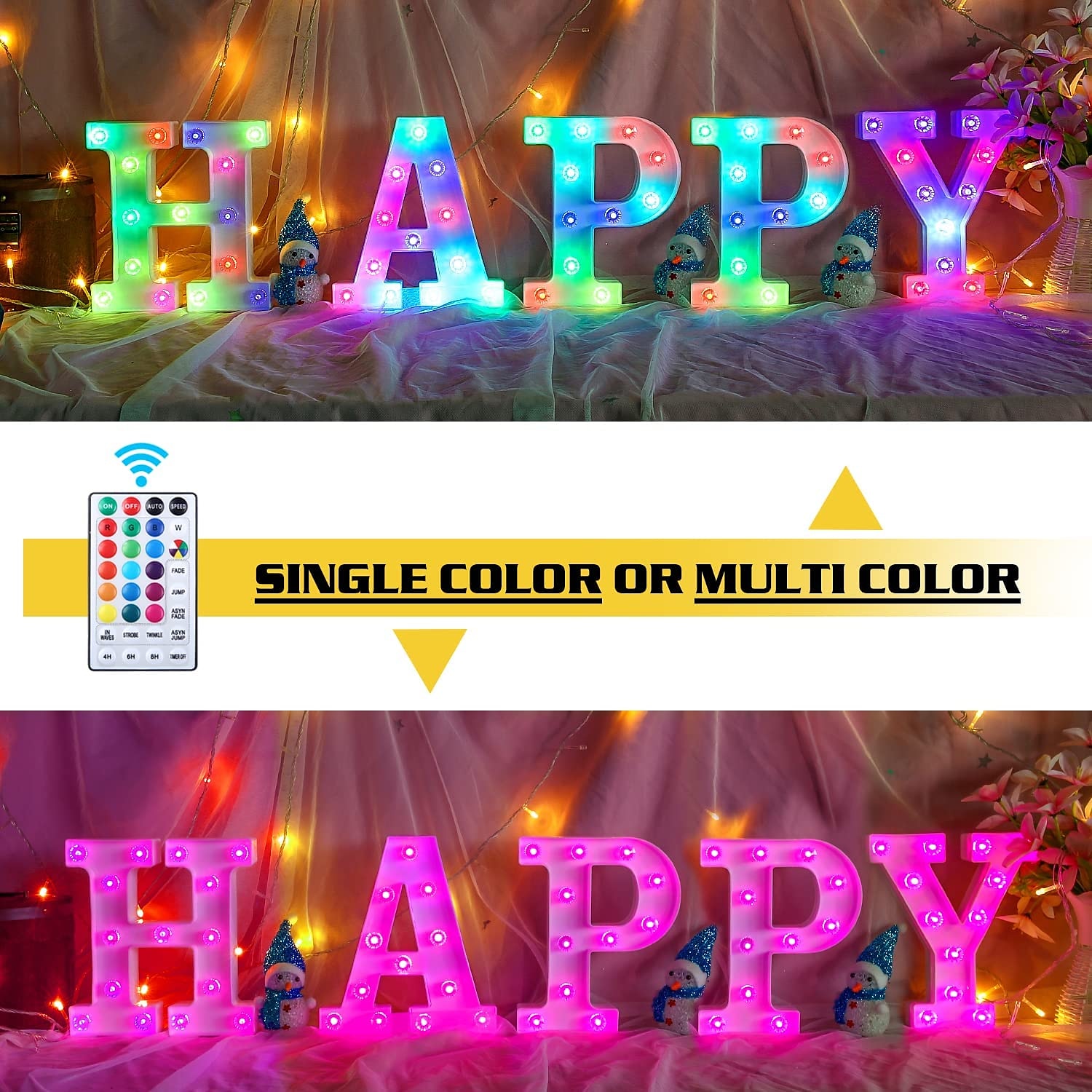 LED lettre lumières signe 26 lettres alphabet avec télécommande allumer des lettres signe coloré pour veilleuse mariage/fête d'anniversaire alimenté par batterie lampe de noël bar à la maison de 2025 ? $14.49 –P6