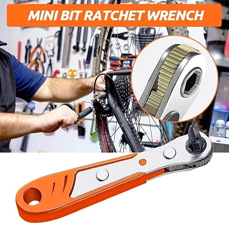 1 jeu de clé à cliquet hexagonale avec un embout de tournevis, mini outils à douille à dégagement rapide de 1/4 pouce, clé de réparation de poignée domestique tournevis pour véhicule automobile de 2025 ? $7.99 –P3