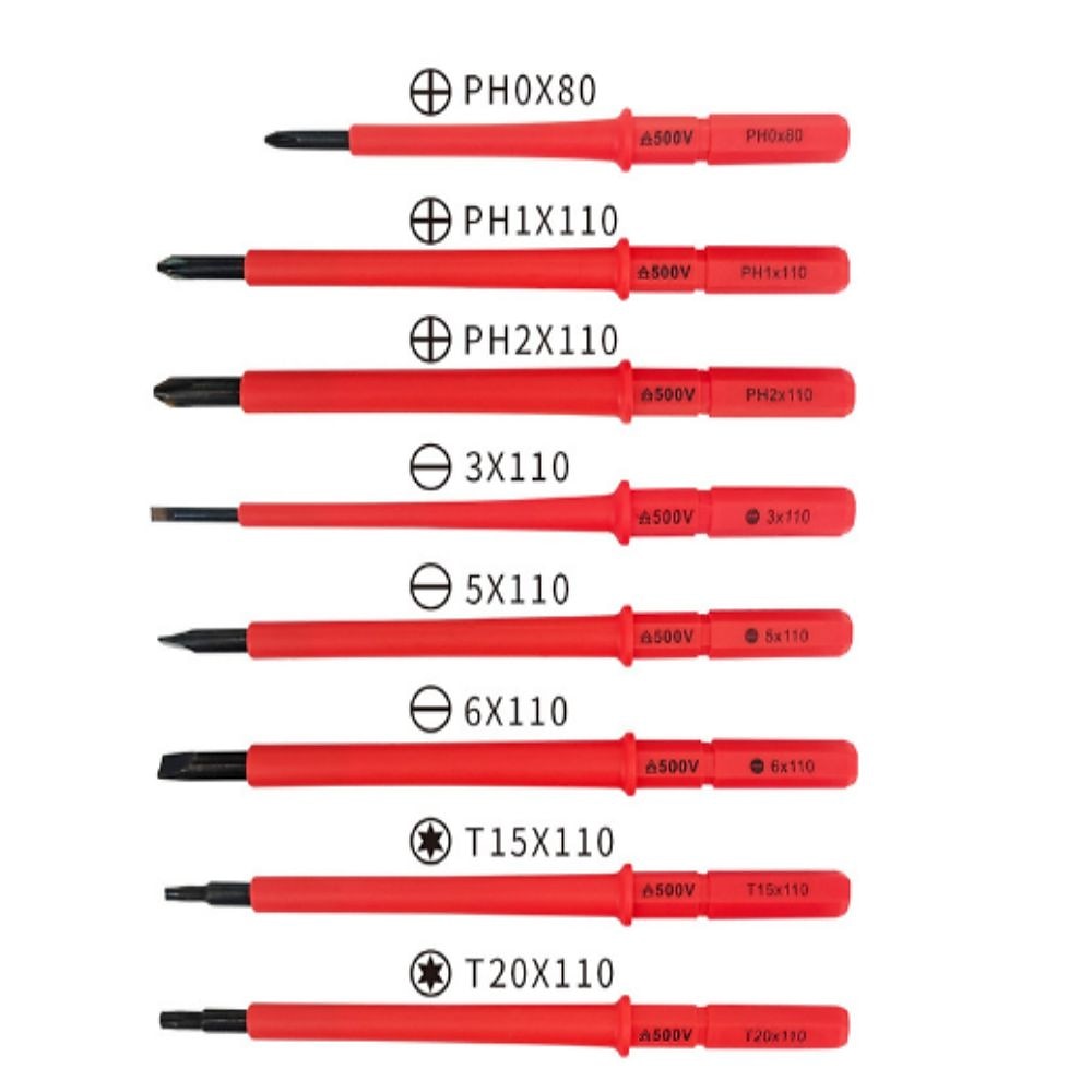 12 Piece VDE Insulated Interchangeable Blade Screwdriver Set in Tool Roll 2025 - $24.99 –P1