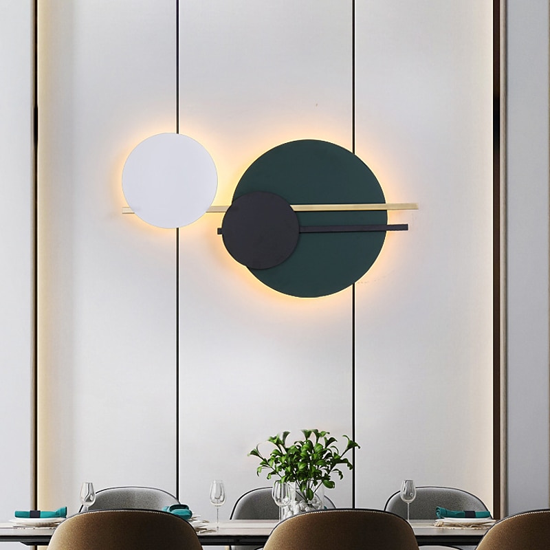 applique da parete a led cerchio design dimmerabile 38 cm corridoio creativo camera da letto soggiorno sfondo decorazione della parete applique da parete illuminazione 110-240 v del 2026 a $132.99 –P3