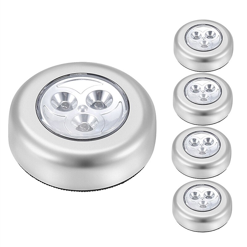 4 szt. awaryjne oświetlenie ścienne 3 led kuchnia pod szafką oświetlenie do szafy z naklejką dotknij lampa dotykowa przestrzeń naklejka bezprzewodowa lampa ścienna szafa sypialnia kuchnia 2025 - $10.49 –P1