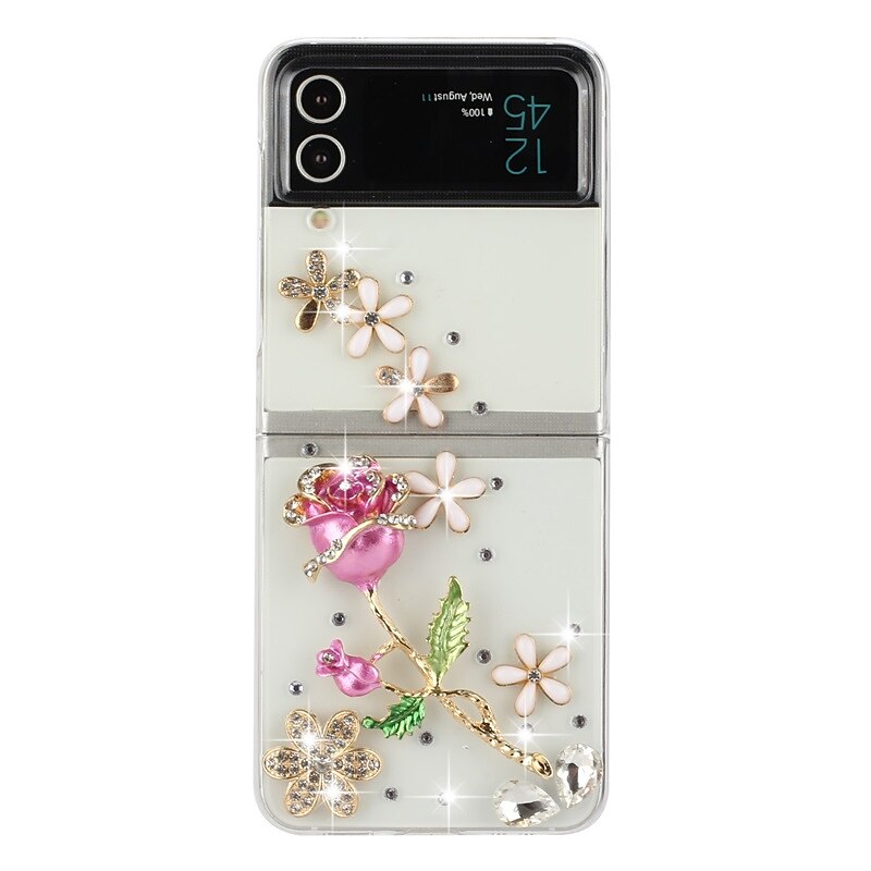 telefon Etui Til Samsung Galaxy Z Flip 6 Z Flip 5 Z Flip 4 Z Flip 3 Flip Case Flipp Bling Rhinstein Krystall diamant PC 2025 - $13.99 –P8
