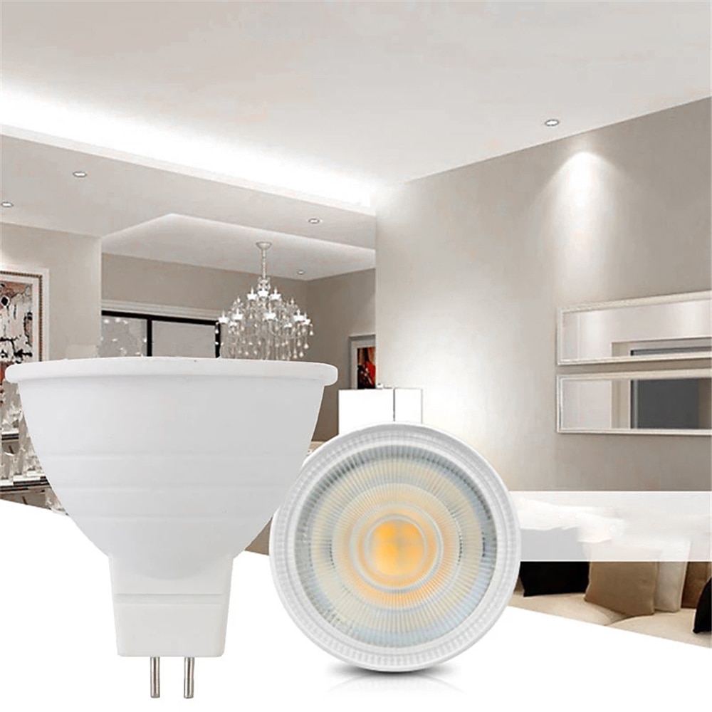 6 pièces 8w projecteurs piste led ampoules downlight source de lumière éclairage à la maison suspension source de lumière mr16 av/dc 12v de 2025 ? $44.99 –P4