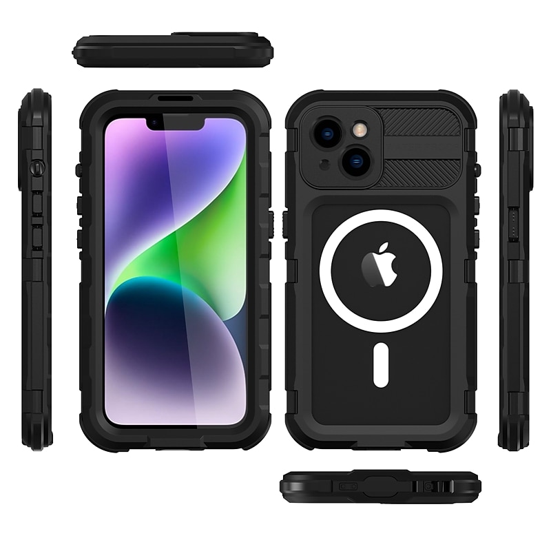 هاتف غطاء من أجل iPhone 17 Pro Max 17 Air 16 15 14 Pro Max Plus 13 Pro Max ثقيل حقيبة ضد الماء مع ماجسيف حماية كاملة للجسم دعم الشحن اللاسلكي مع رباط المعصم سبائك الألومنيوم الكمبيوتر الشخصي سيليكون 2025 - $37.99 –P4