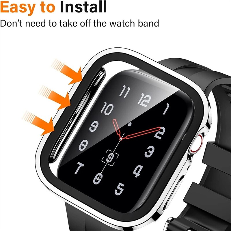 2025年 スクリーンプロテクター付き時計ケース と互換性があります Apple Watch Ultra 49mm / Series 8 7 41mm 45mm / Series 6 5 4 SE 40mm 44mm 耐衝撃 ハードPC 腕時計 カバー コレクション – $11.99 –P5