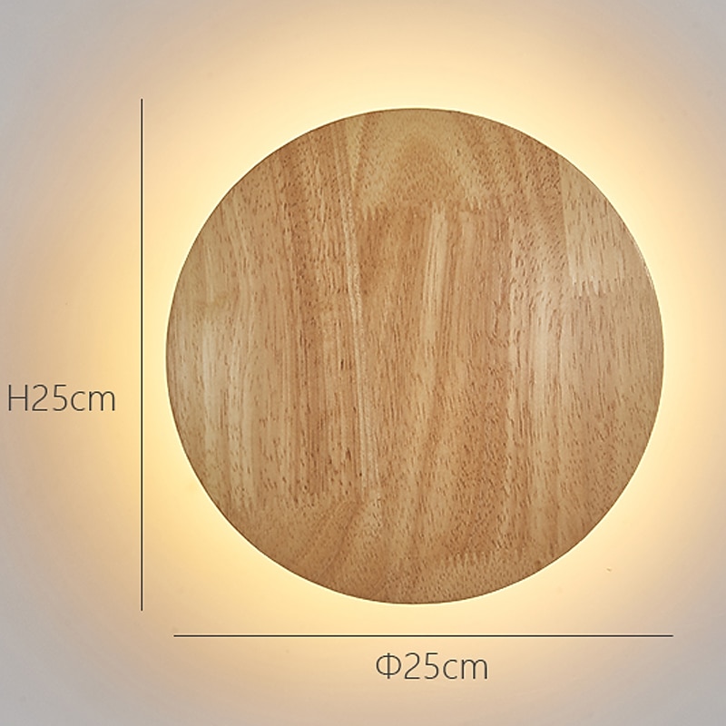 led wandleuchte schlafzimmer nachttischlampe rund design holz für wohnzimmer hintergrund wand modern flur balkon studie kreatives licht luxus wandleuchte 2025 - $66.99 –P6