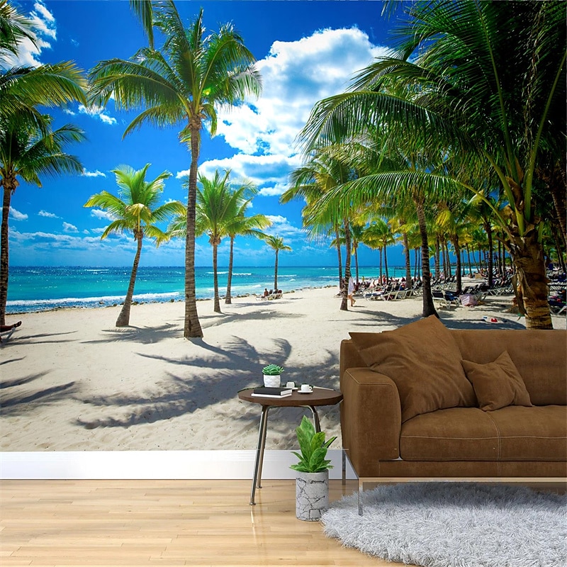 muurschildering behang muursticker die print peel en stick verwijderbare zelfklevende landschap zee boom pvc/vinyl home decor 2025 - $43.99 –P6