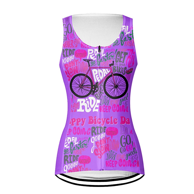 Damskie Kamizelka rowerowa Koszulka rowerowa Graficzny Litery i cyfry Śmieszne Bez rękawów Rower Kamizelka Dżersej Top z 3 tylnymi kieszeniami Kolarstwo górskie Kolarstwie szosowym Szybkie wysychanie 2026 - $28.99 –P7