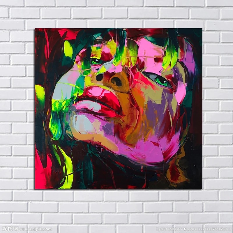 Mintura main visage peinture à l'huile sur toile mur art décoration moderne figure abstraite image pour la décoration intérieure roulé sans cadre non étiré peinture de 2025 ? $73.99 –P8