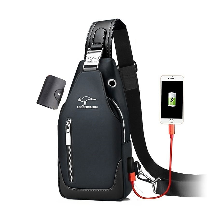 Men's Chest Bag Fashion Korean Style Casual Sports Water Proof Oxford Chest Crossbody Bags for Men Shoulder Messenger Bag 2025 - $25.99 –P4