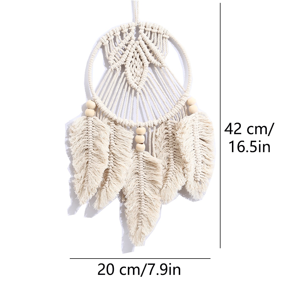 Boho łapacz snów handmade prezent dekoracje ścienne wiszące ozdoba artystyczna rzemiosło tkane makrama dla dzieci sypialnia festiwal weselny 20*42cm 2025 - $26.99 –P1